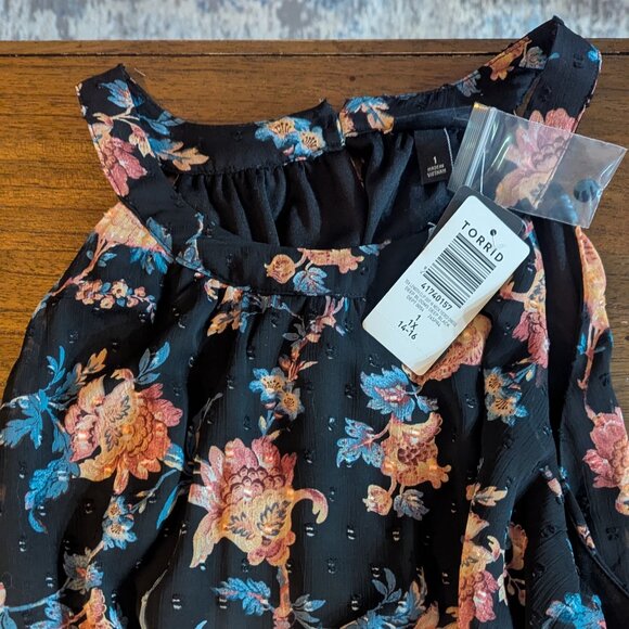 Tea length hi neck tiered dress - Picture 2 of 2